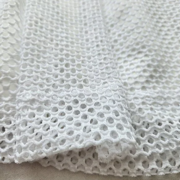 Banana Republic White Mesh Net Mini Skirt Pleated Tennis Cute Coquette Summer 2 - Picture 3 of 10